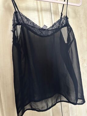 Black Lace Trim Camisole